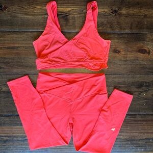 Fabletics Coral Sports Bra and Leggings Set